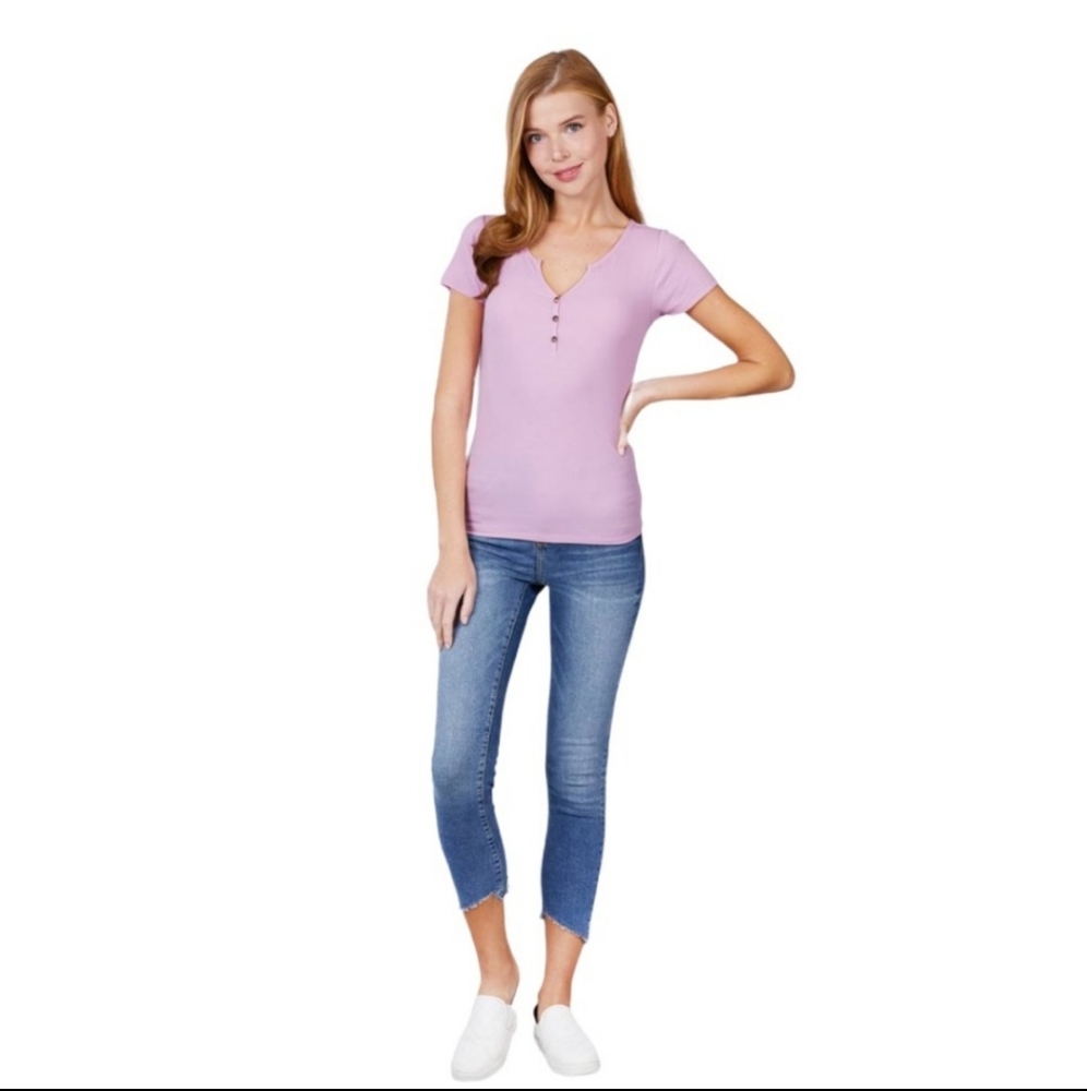 Soft cotton rib knit top ! HOST PICK